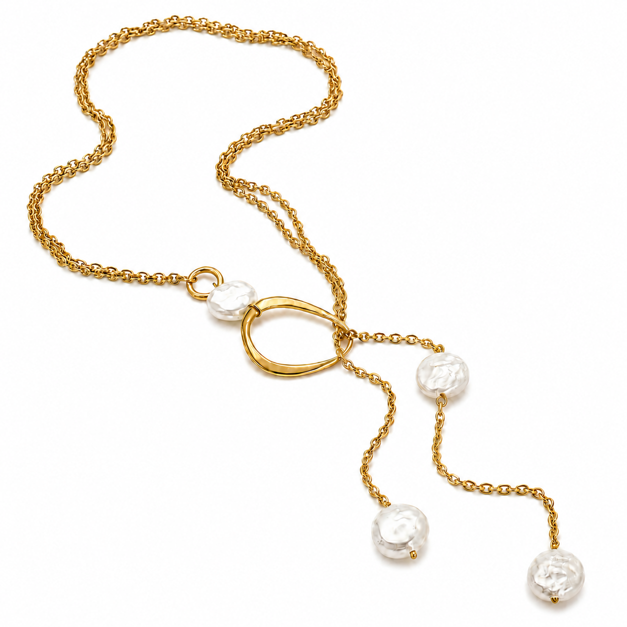 Collar Marquesa con Perlas en Acero Inoxidable 316L