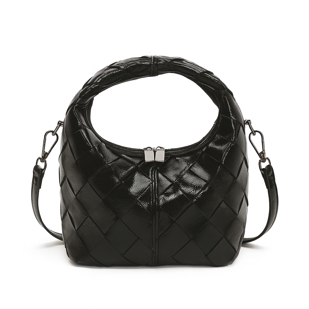 Bolso Kimi Trenzado Metálico con Asa Acolchada