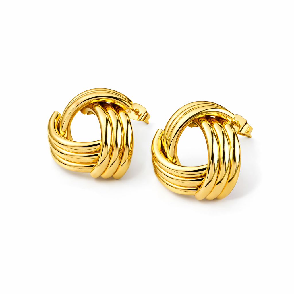 Aretes Bold Dorados Acero 316L