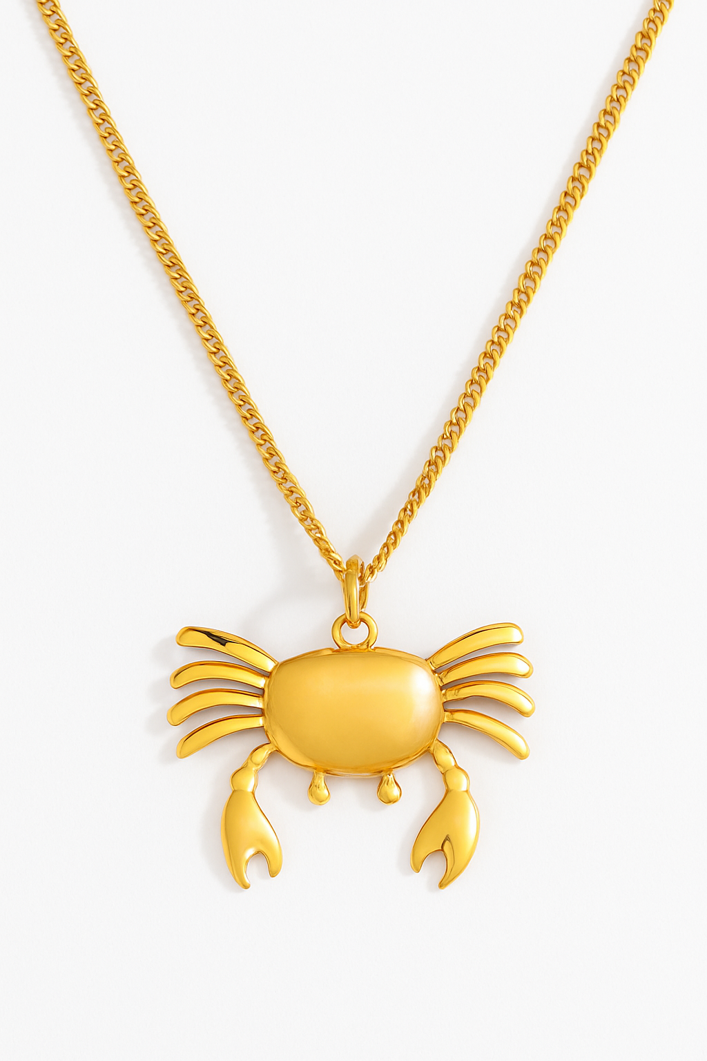Charm Cangrejo de Playa Dorado – Acero de Titanio Hipoalergénico, Inspiración
