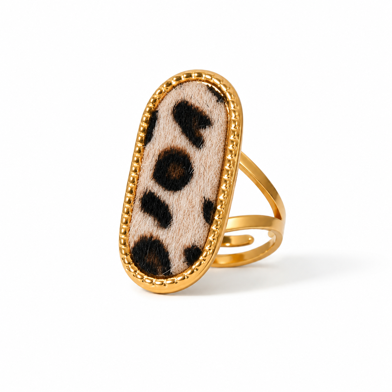 Anillo Cow Large en Acero Inoxidable 316L Ajustable