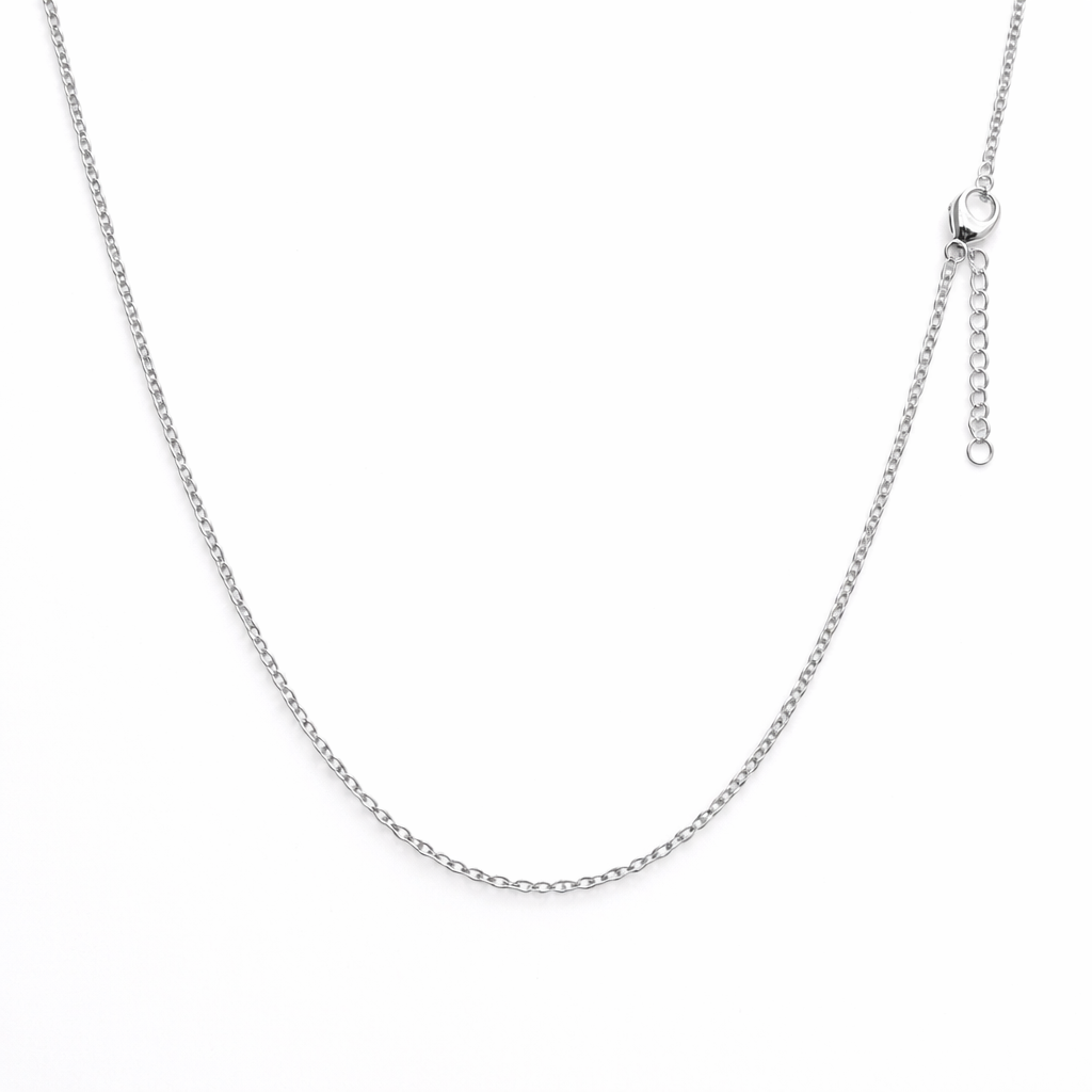 Cadena Julia Plateada 40cm + 5cm Ajustable Acero 316L Fina