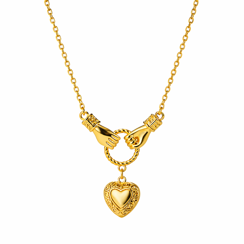 Collar Manos de Amor con Dije de Corazón