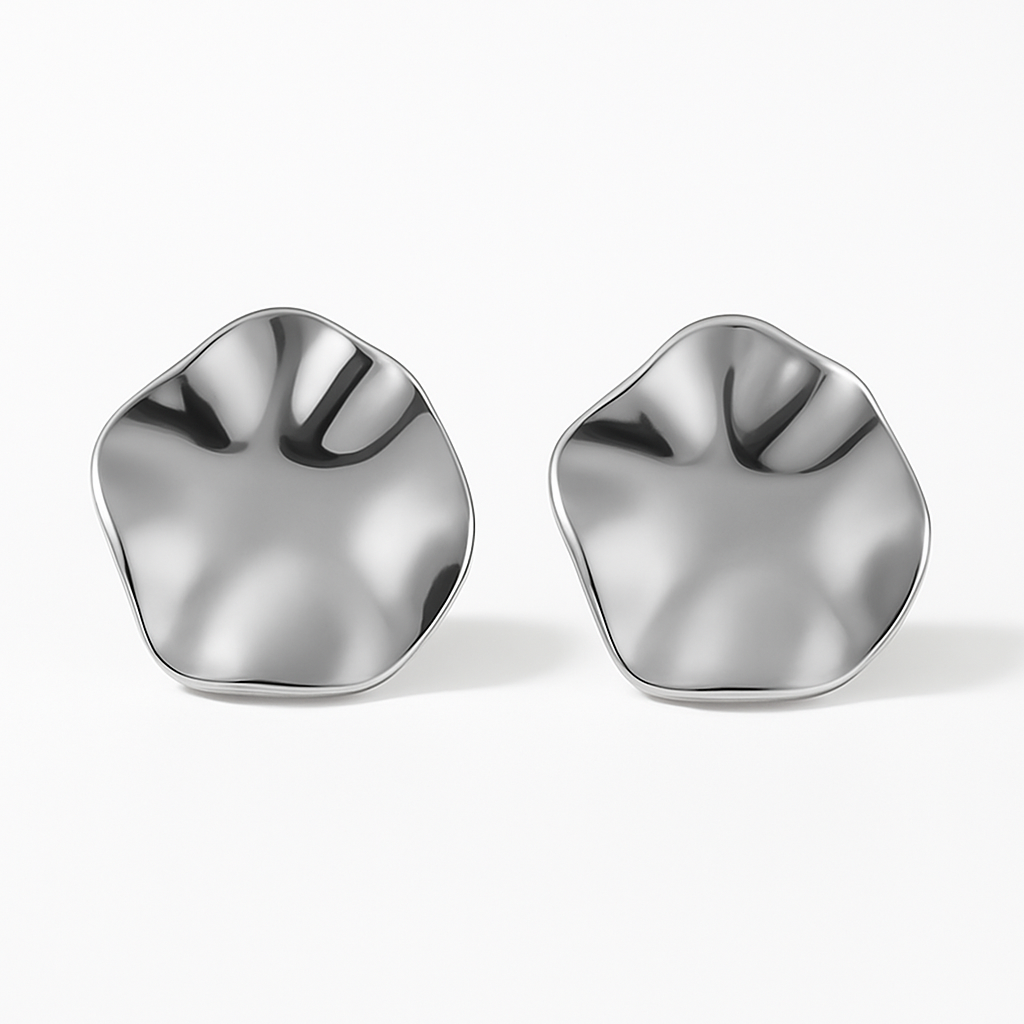 Aretes Glioli – Diseño Escultórico y Contemporáneo en Dorado Espejo