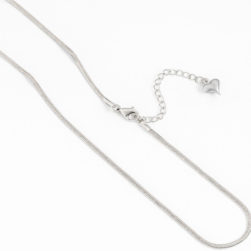 Cadena Plana Dorada y Plateada Alicante – Acero de Titanio, 45 cm de Largo