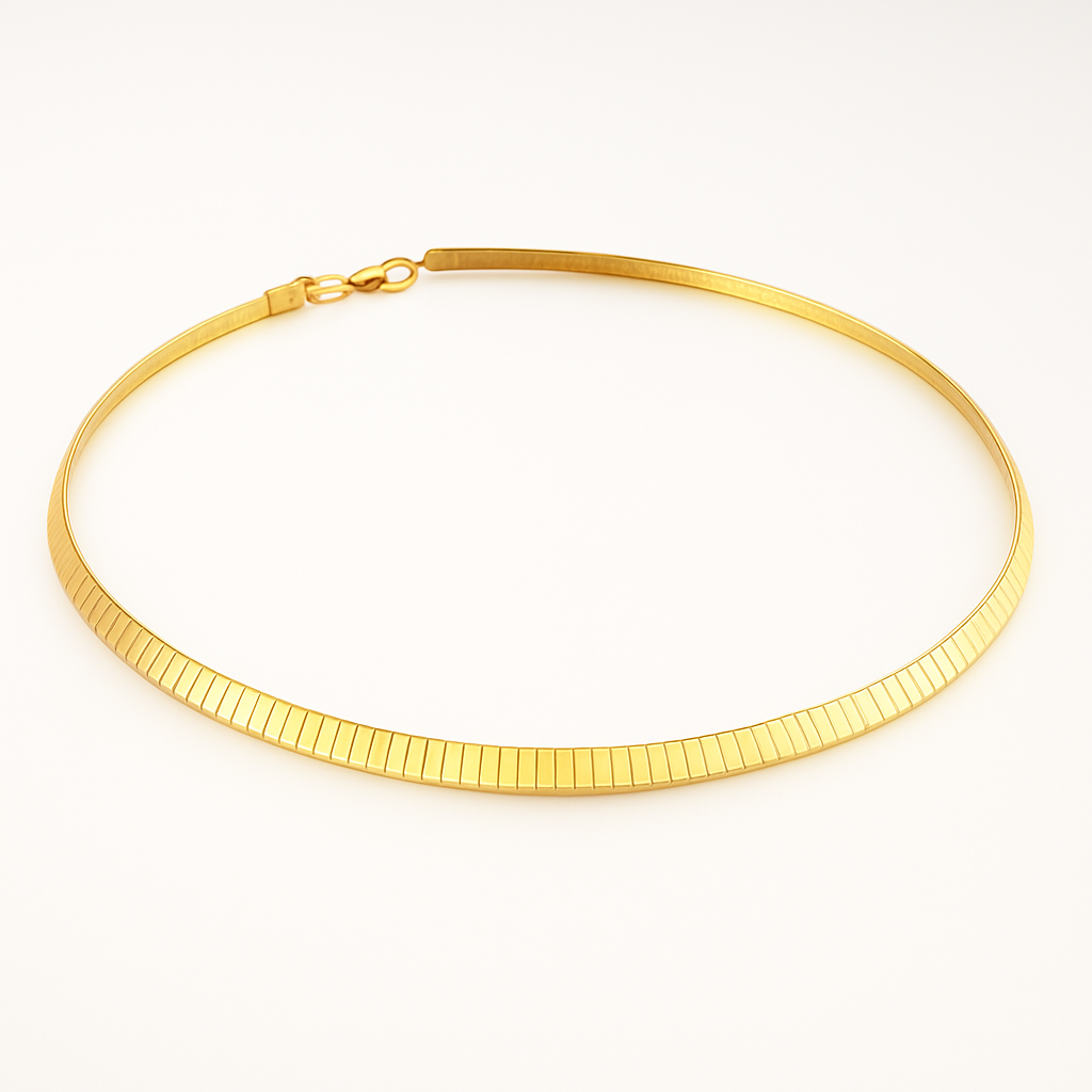 Collar Castizo Choker Plano – Acero de titanio