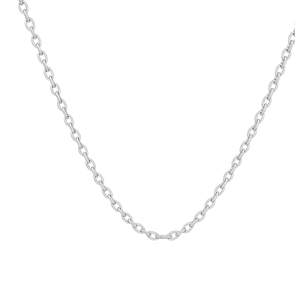 Cadena Julia Dorada y Plateada – Eslabones Ovalados Minis de 0.3 cm en Acero de Titanio, 45 cm