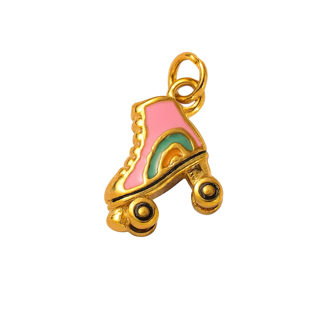 Charm Patín Dorado o Plateado – Acero de Titanio Hipoalergénico