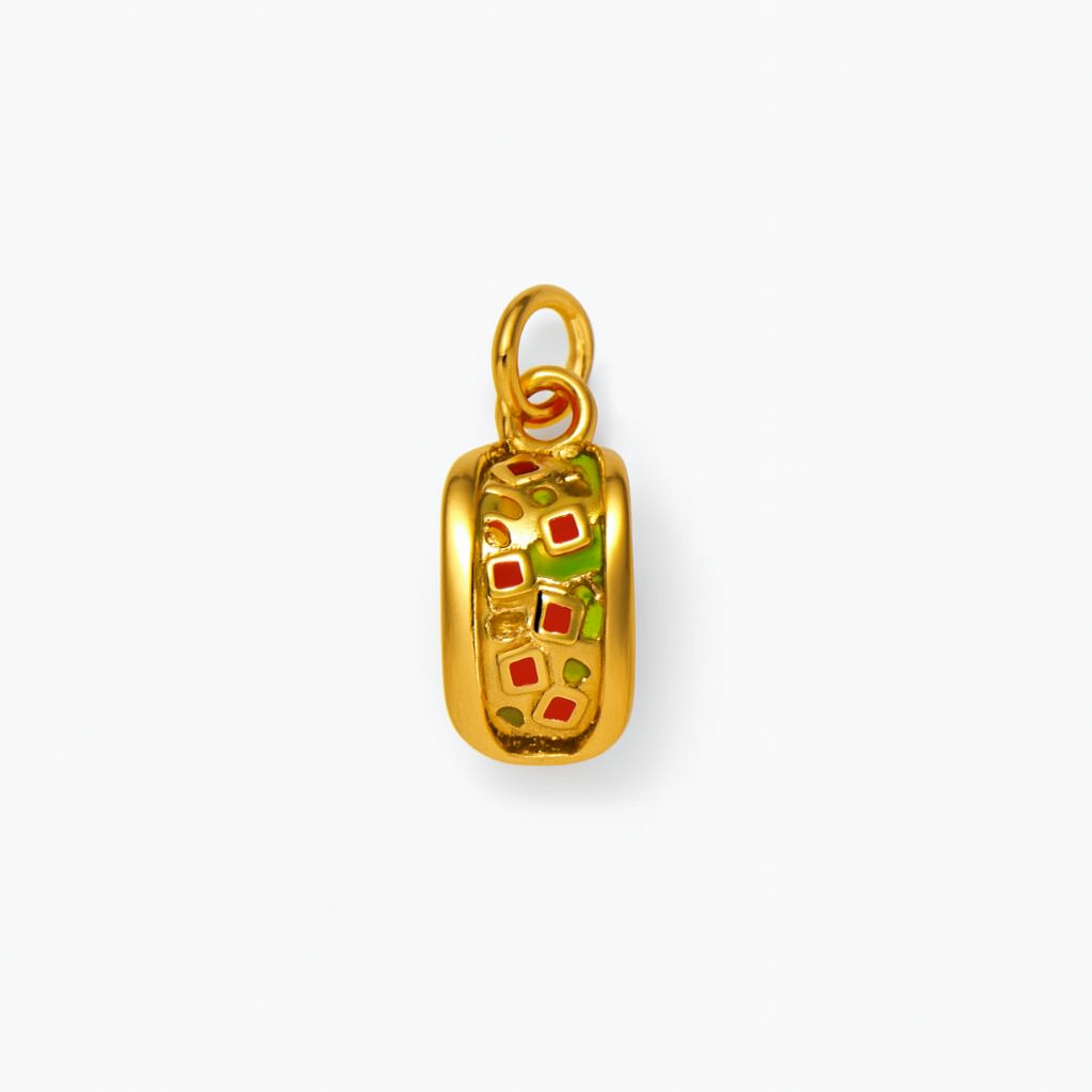 Charm Sandwich Dorado o Plateado – Pequeño en Acero de Titanio