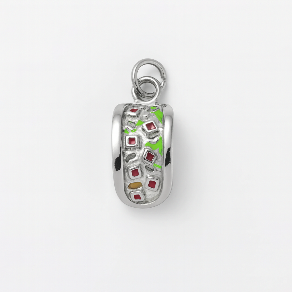 Charm Sandwich Dorado o Plateado – Pequeño en Acero de Titanio