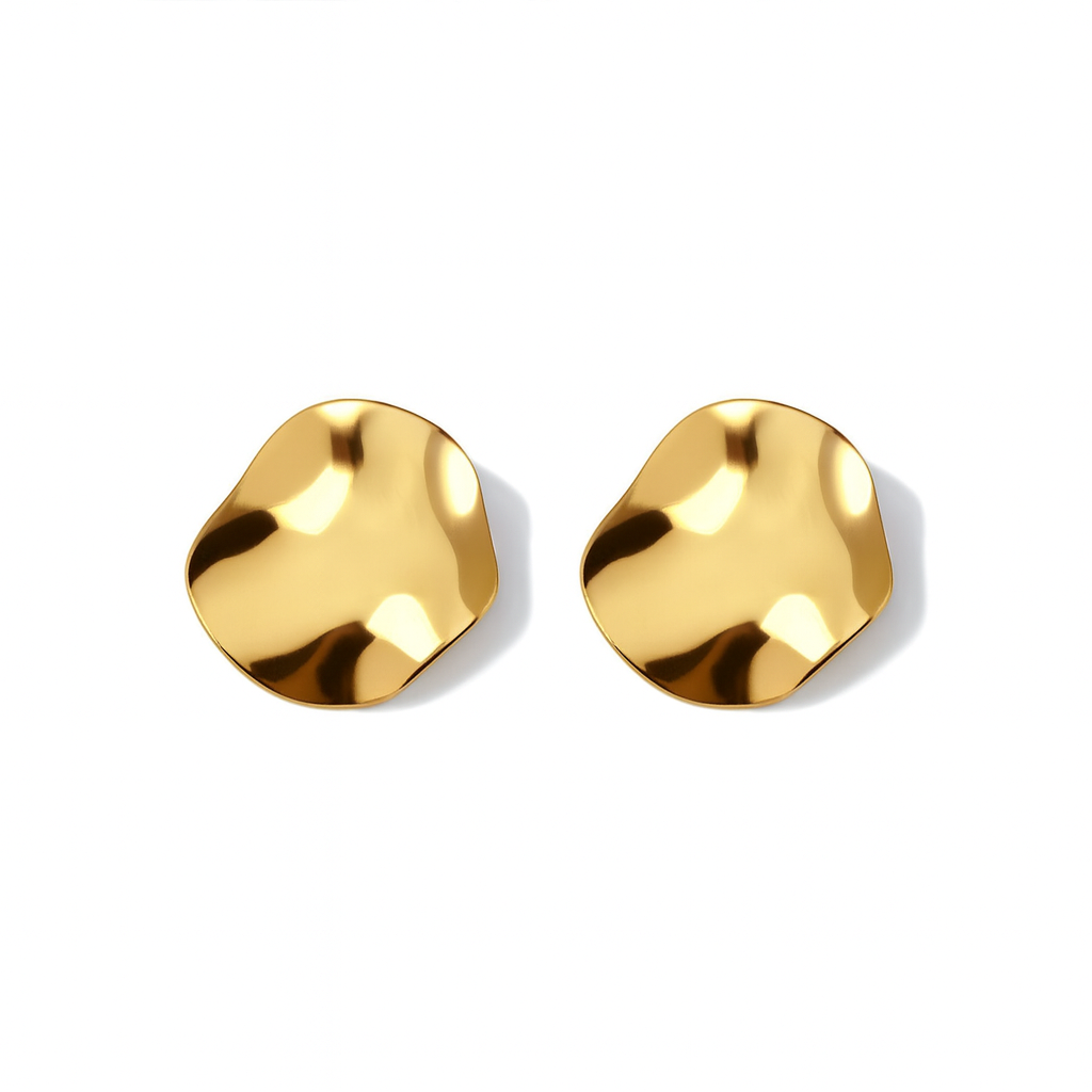 Aretes Bosa Dorados – Diseño Minimalista con Cierre de Mariposa