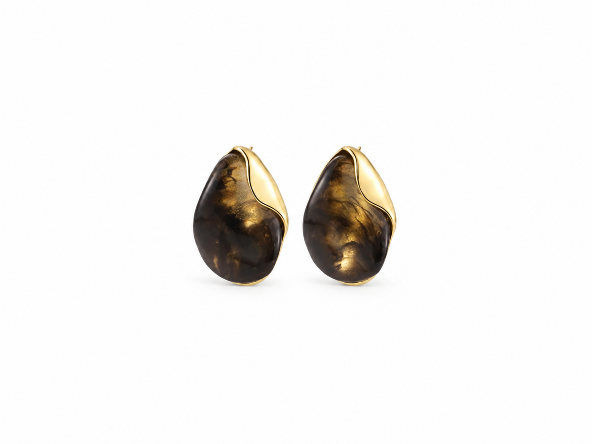 Aretes Georgina Grandes de Acero Inoxidable 316L