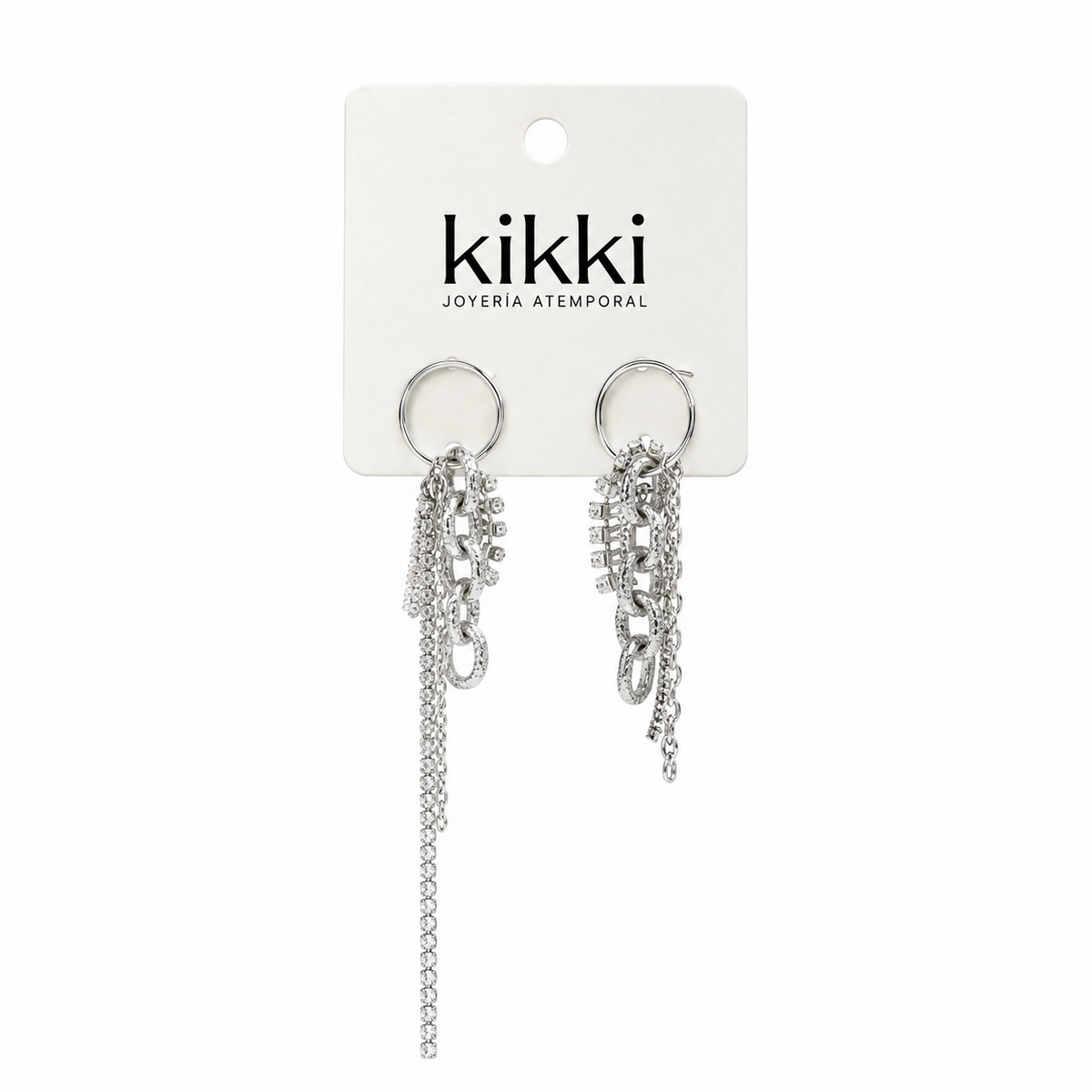 Aretes Sussy Plateado de Acero Inoxidable 316L