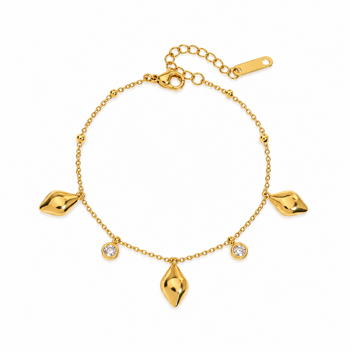 Brazalete Amatista de Acero Inoxidable 316L