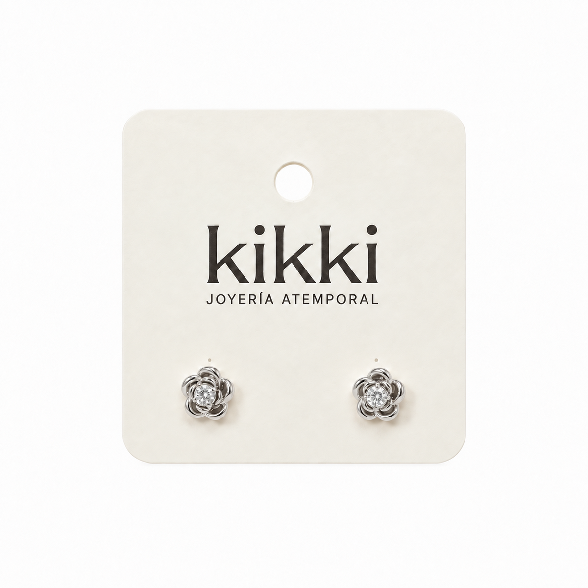 Aretes Floricienta Dorada de Acero Inoxidable 316L