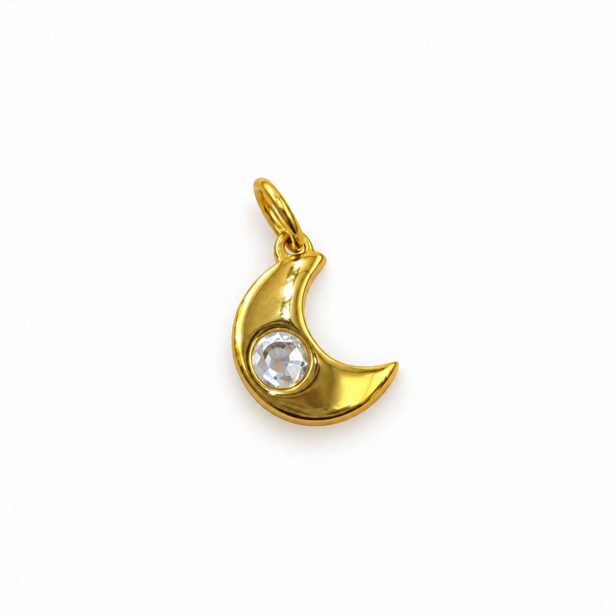 Charm Luna de Acero Inoxidable 316L