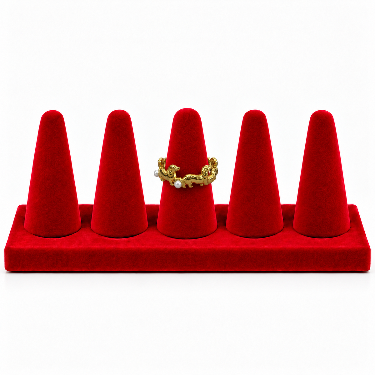 Anillo Perritos de Acero Inoxidable 316L