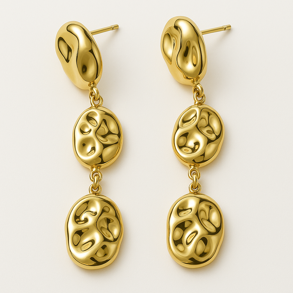 Aretes Cami – Diseño Escultural en Dorado, Plateado o Bicolor