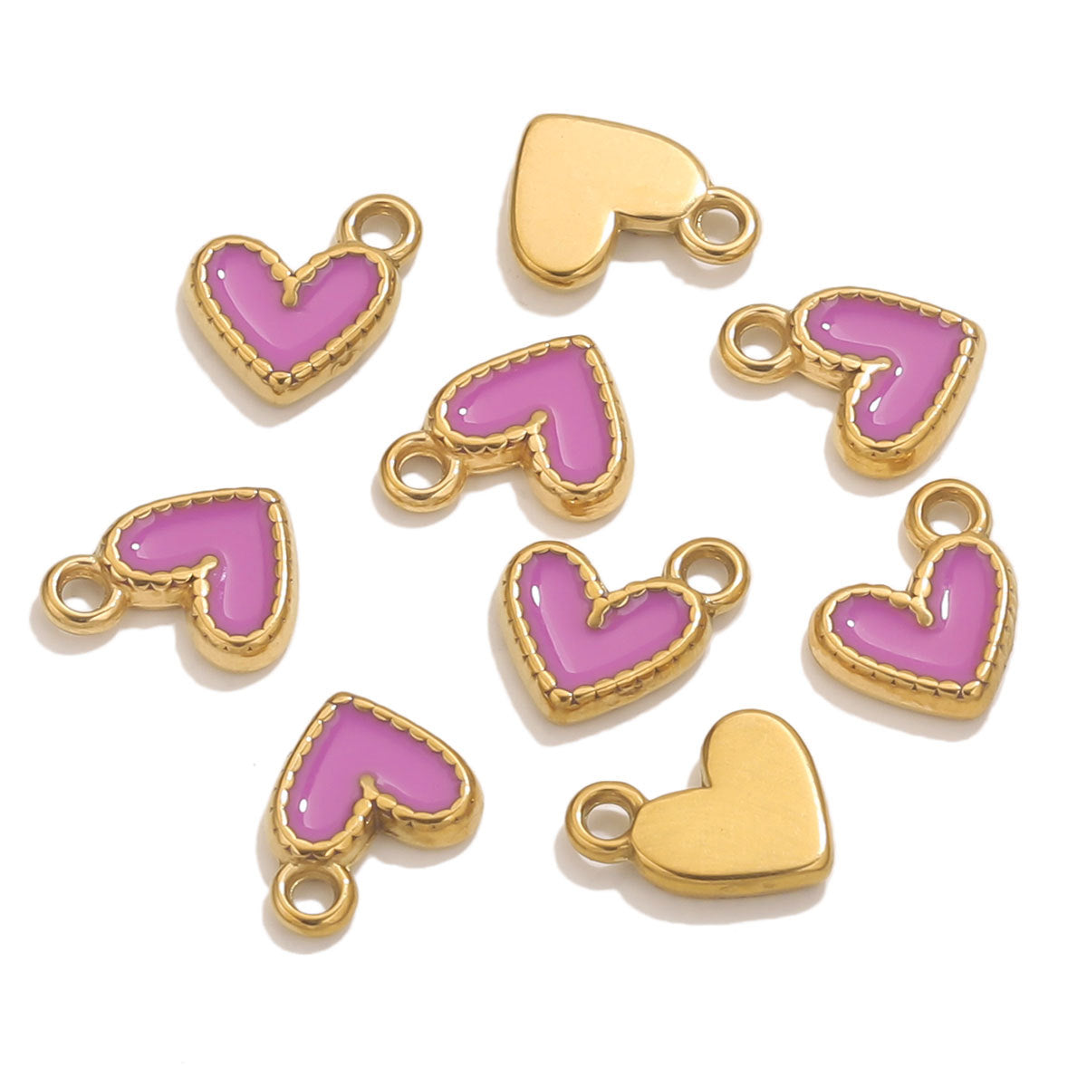 Charm de Corazones Pequeños de Colores – Ideal para Collares Personalizados
