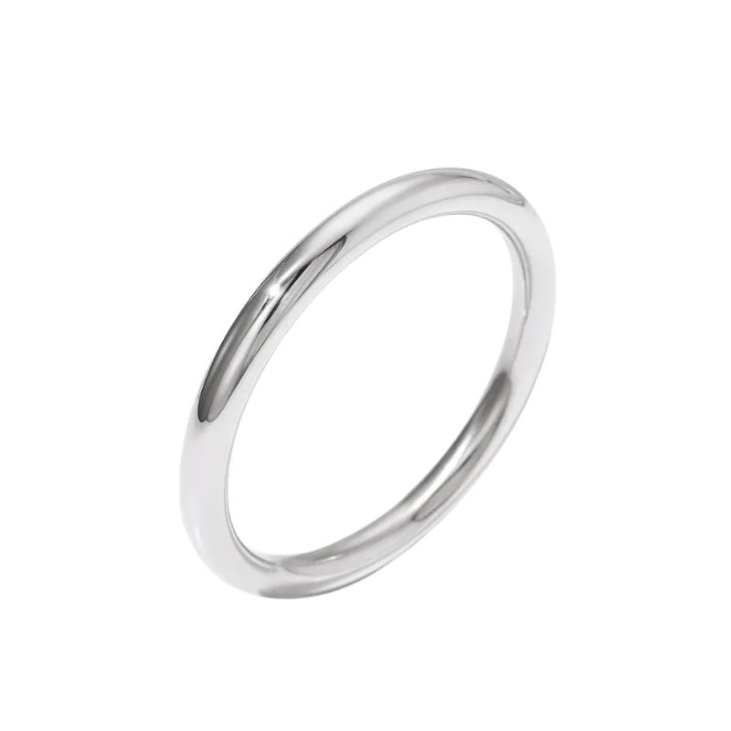 Brazalete Circle Plateado de Acero de Titanio – Minimalista, Firme y de Talla Amplia