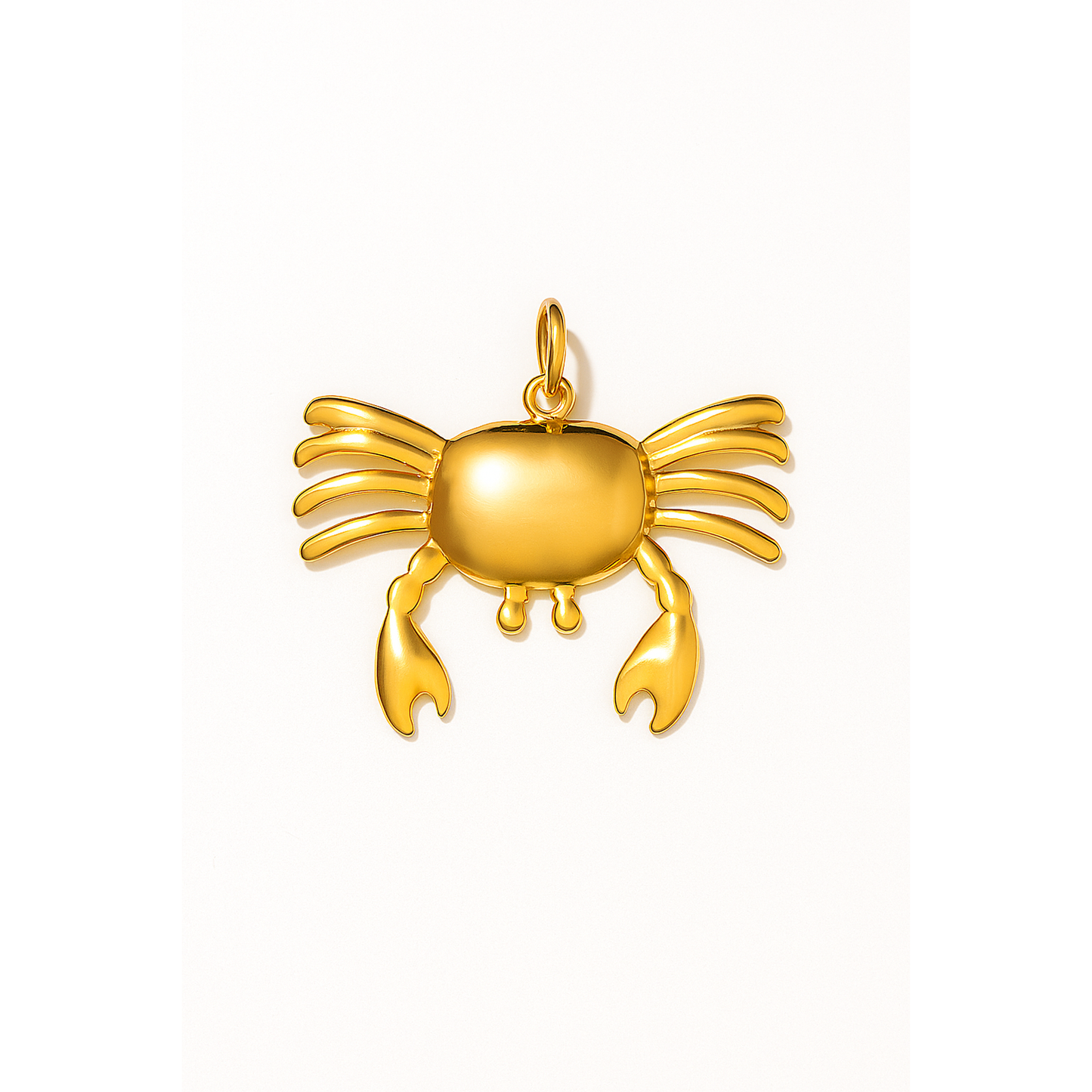 Charm Cangrejo de Playa Dorado – Acero de Titanio Hipoalergénico, Inspiración
