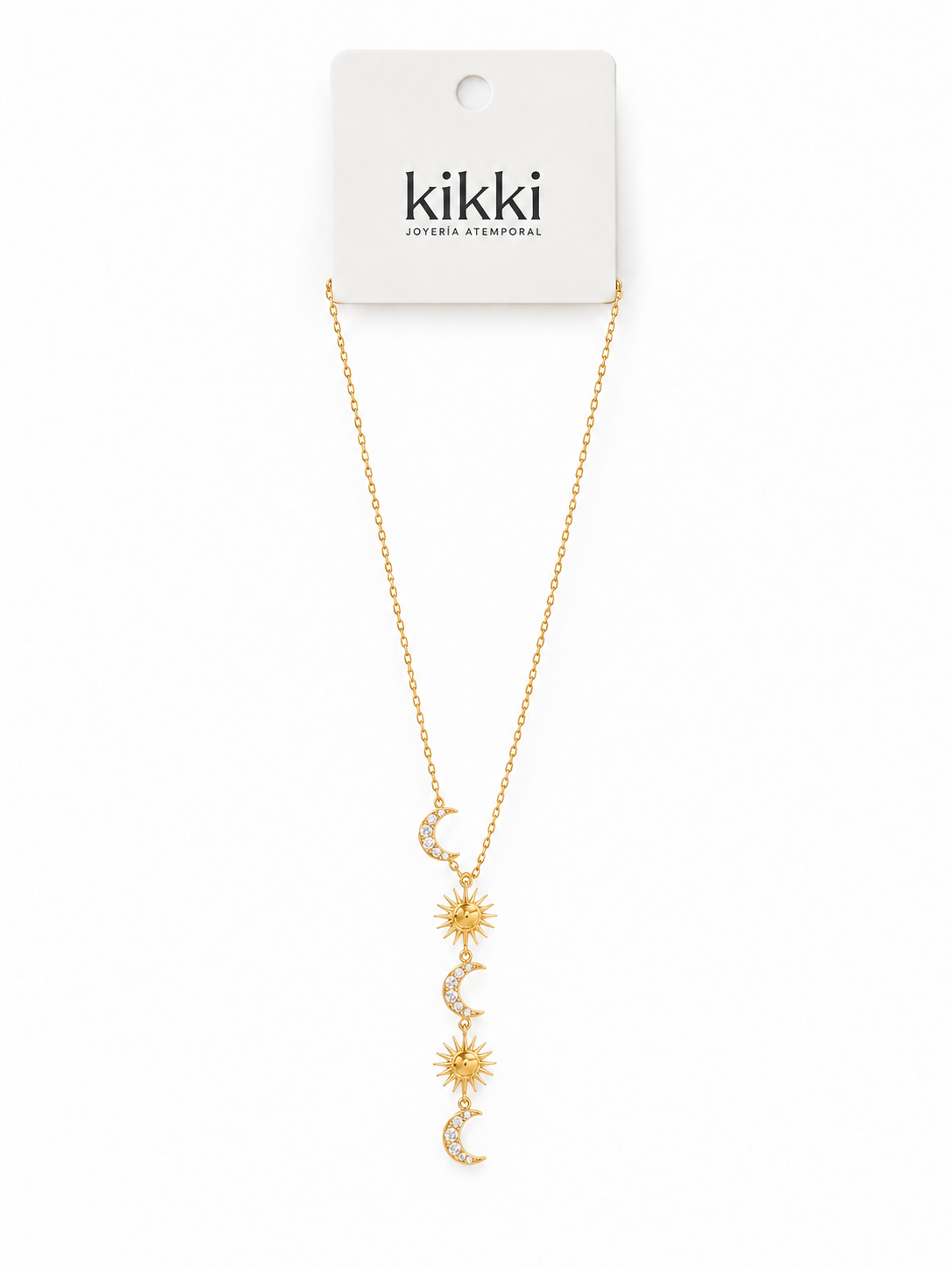 Collar Sol Luna de Acero Inoxidable 316L