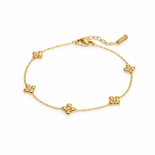 Brazalete Florentina Dorado de Acero de Titanio