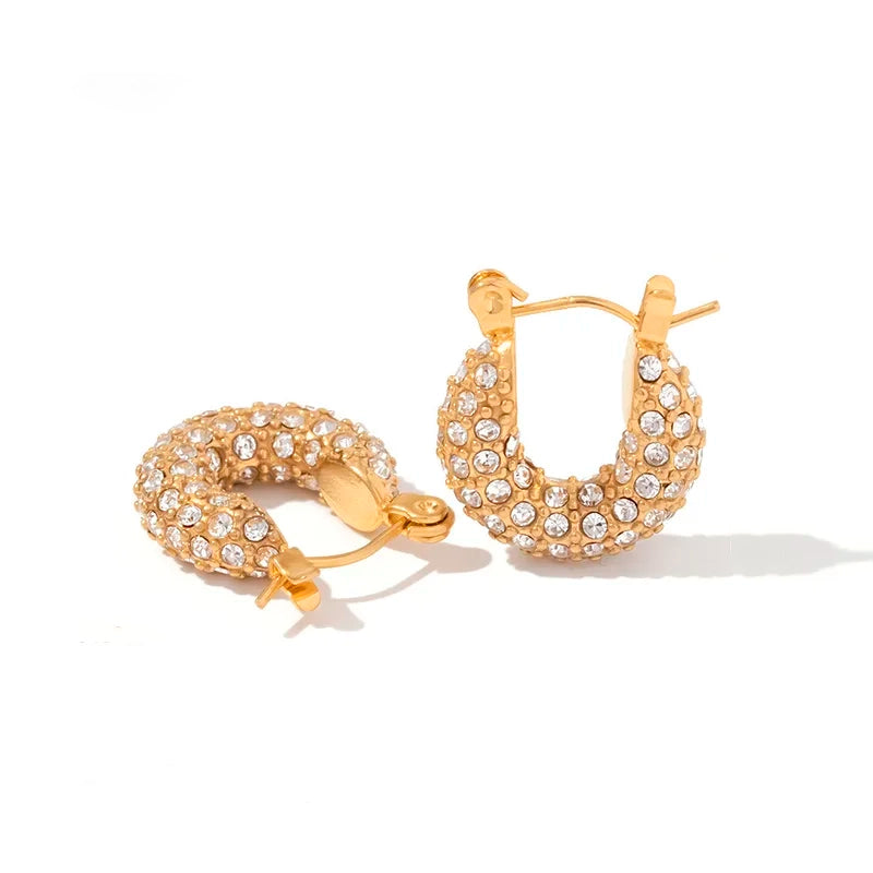 Aretes Catalina Acero Titanio Hipoalergénicos