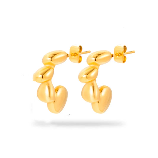 Aretes Eva de Acero de Titanio – Argollas Modernas, Hipoalergénicas y Resistentes al Agua
