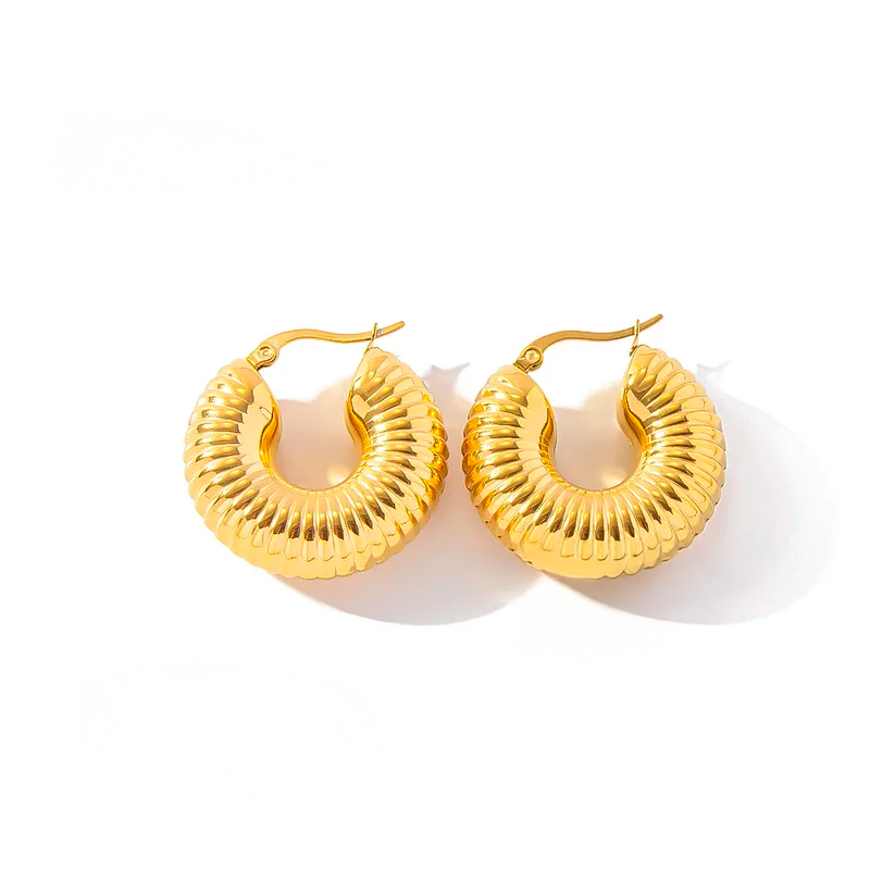 Aretes Antonieta - Doradas con texturas grandes