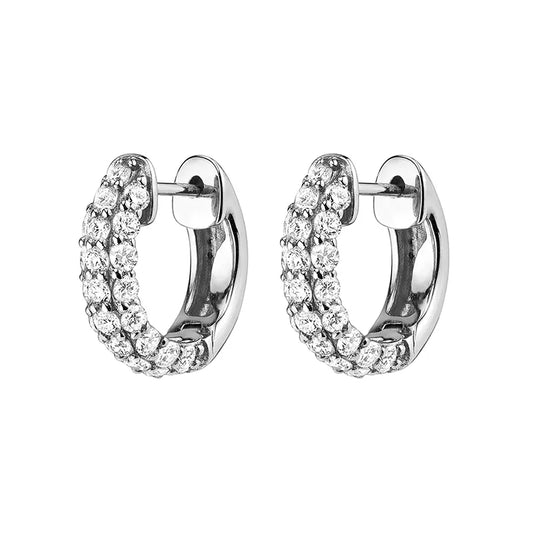 Aretes Ángelica - Argollas Brillantes Acero Titanio Hipoalergénicos