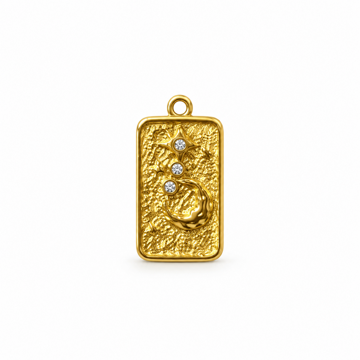Charm Luna de Acero Inoxidable 316L