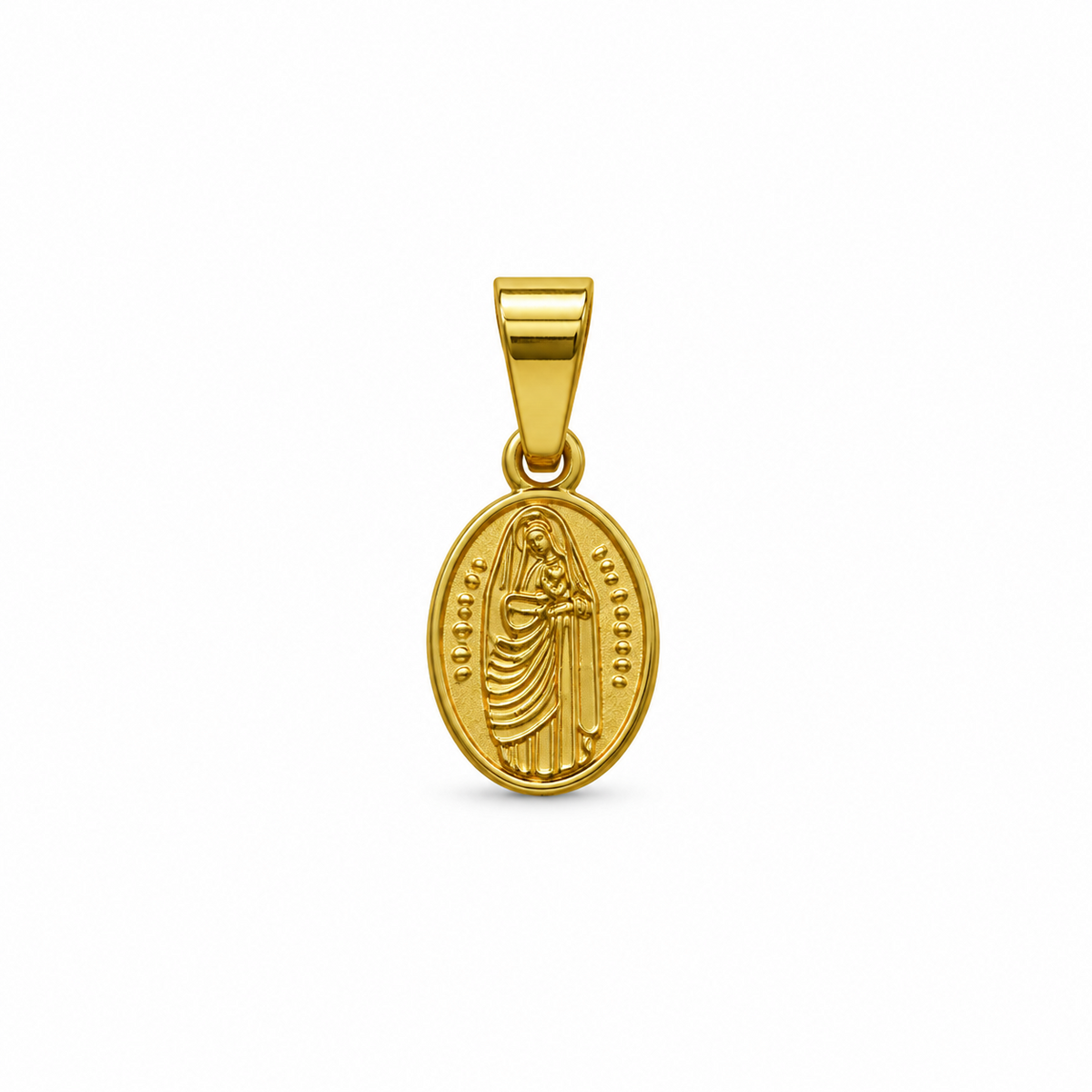 Charm Virgen de Los Ángeles de Acero Inoxidable 316L