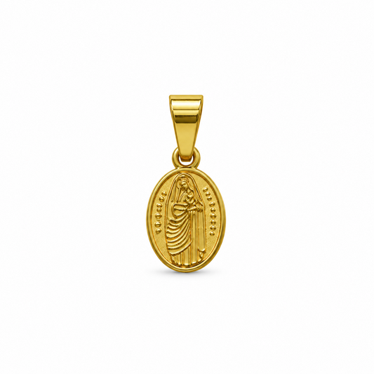 Charm Virgen de Los Ángeles de Acero Inoxidable 316L