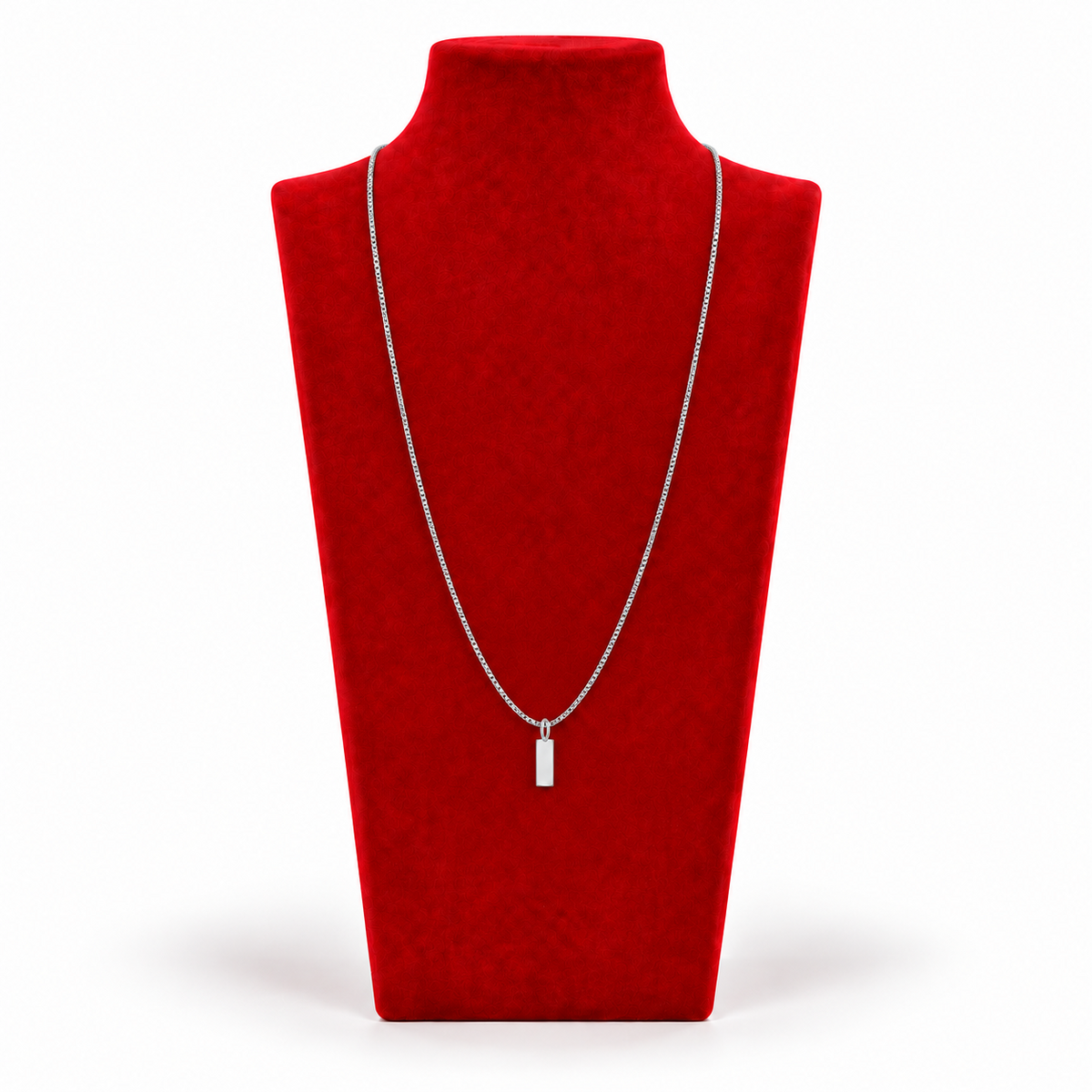 Collar Darío plateada de Acero Inoxidable 316L