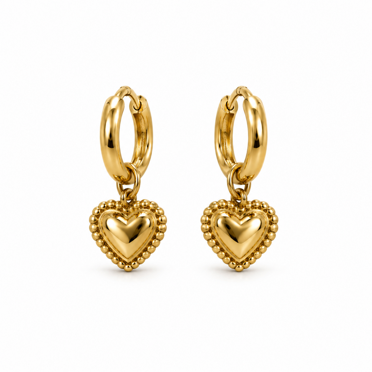 Aretes Heartdan de Acero Inoxidable 316L
