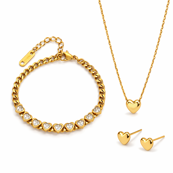 Set Sweet Heart – Collar, Pulsera y Aretes