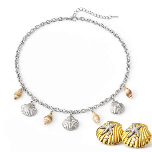 Set Marino – Collar y Aretes