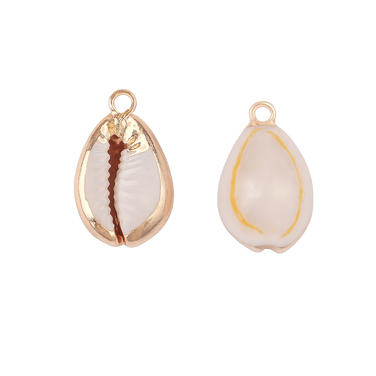 Charm Concha Natural – Acero de Titanio para Collares con Estilo Playero