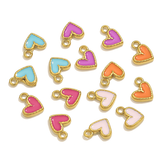 Charm de Corazones Pequeños de Colores – Ideal para Collares Personalizados