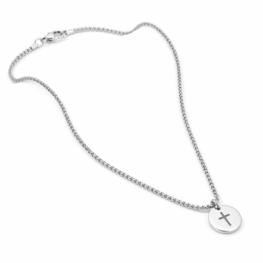 Collar Martín para Caballero – Acero 316L (55 cm) Cadena Tubular
