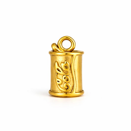 Charm Coca-Cola Dorado Acero 316L Diseño Icónico (Pequeño)
