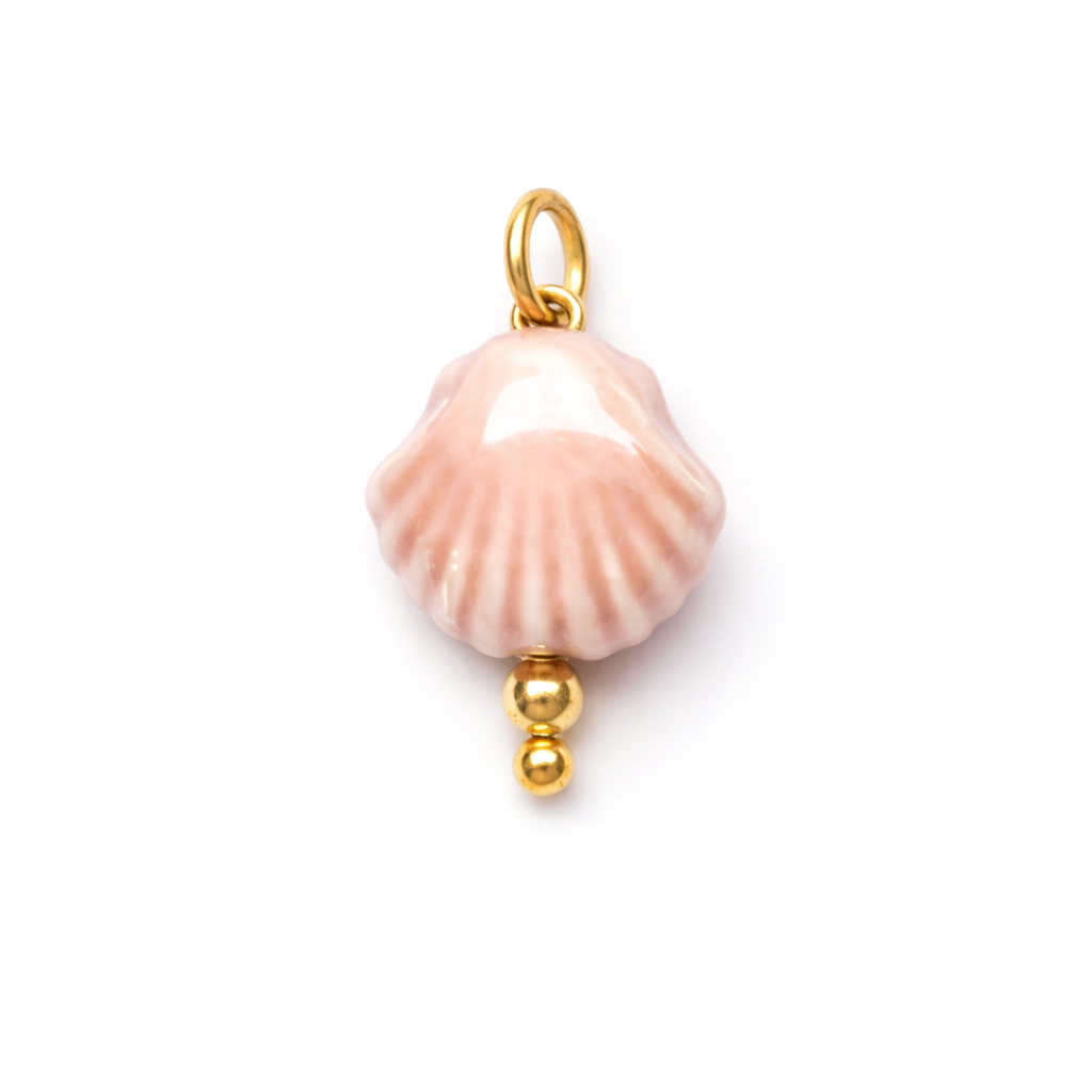 Charm Concha Mediana Marina Nacarada Rosa