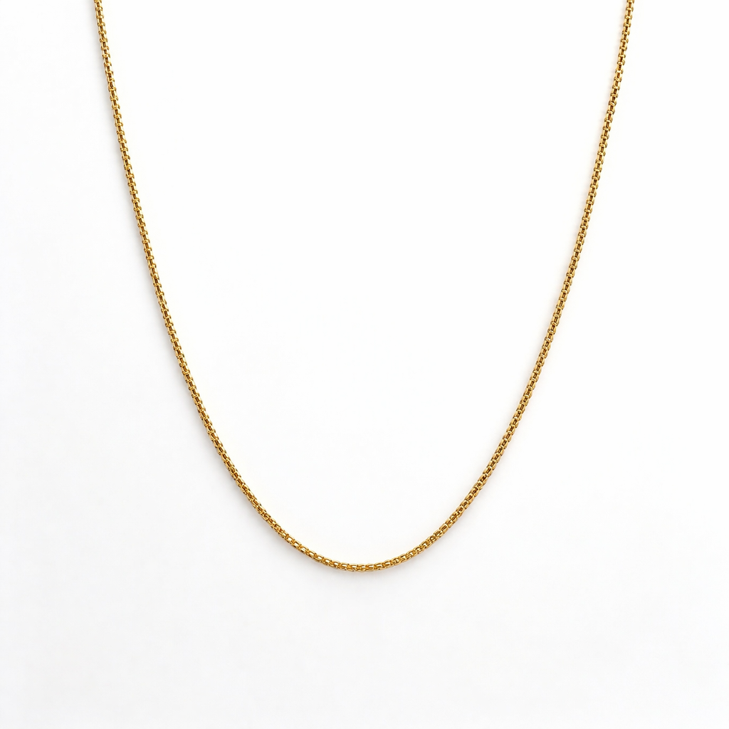 Cadena Minimalista Dorada 40 + 5cm Acero 316L