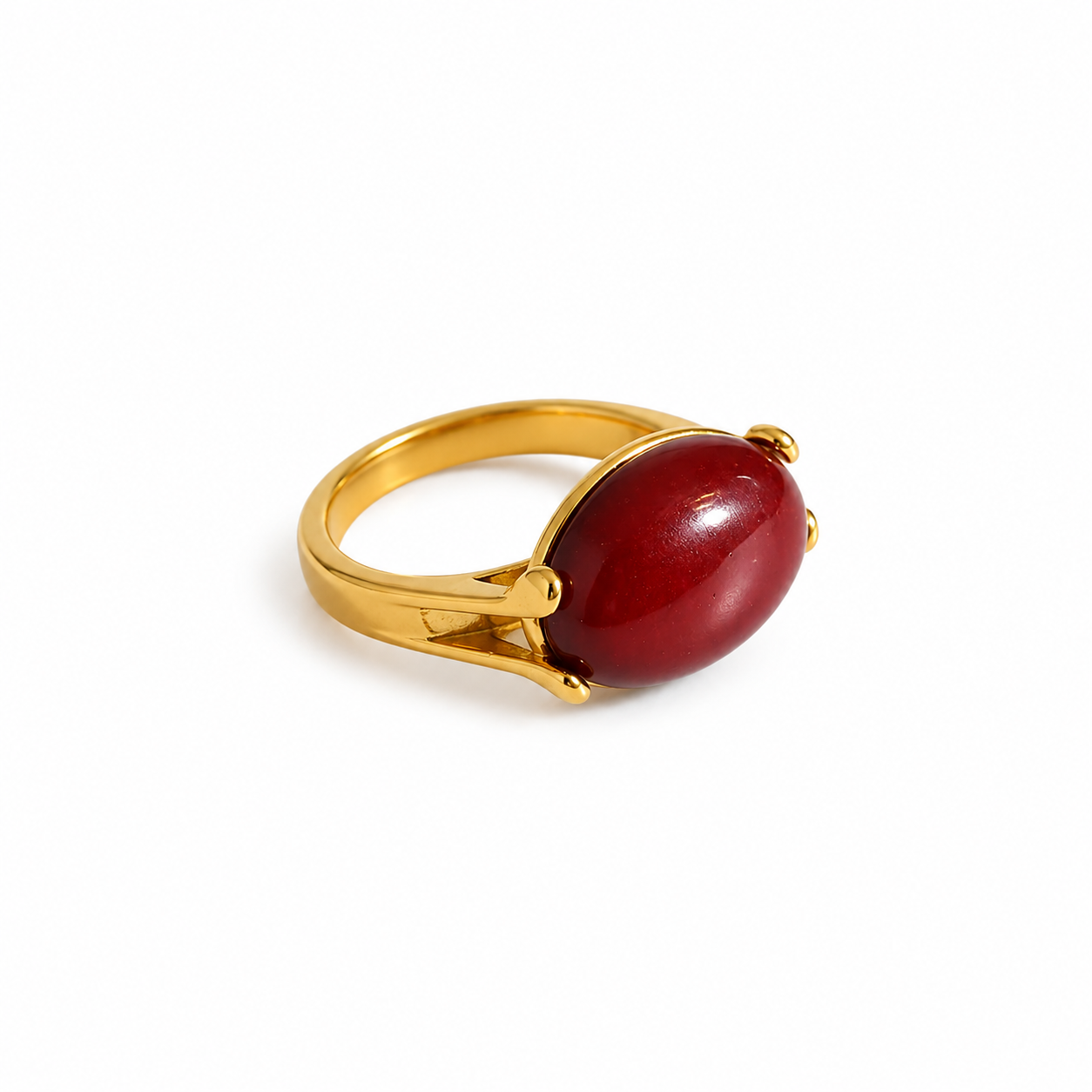 Anillo Rubí Acero Inoxidable 316L