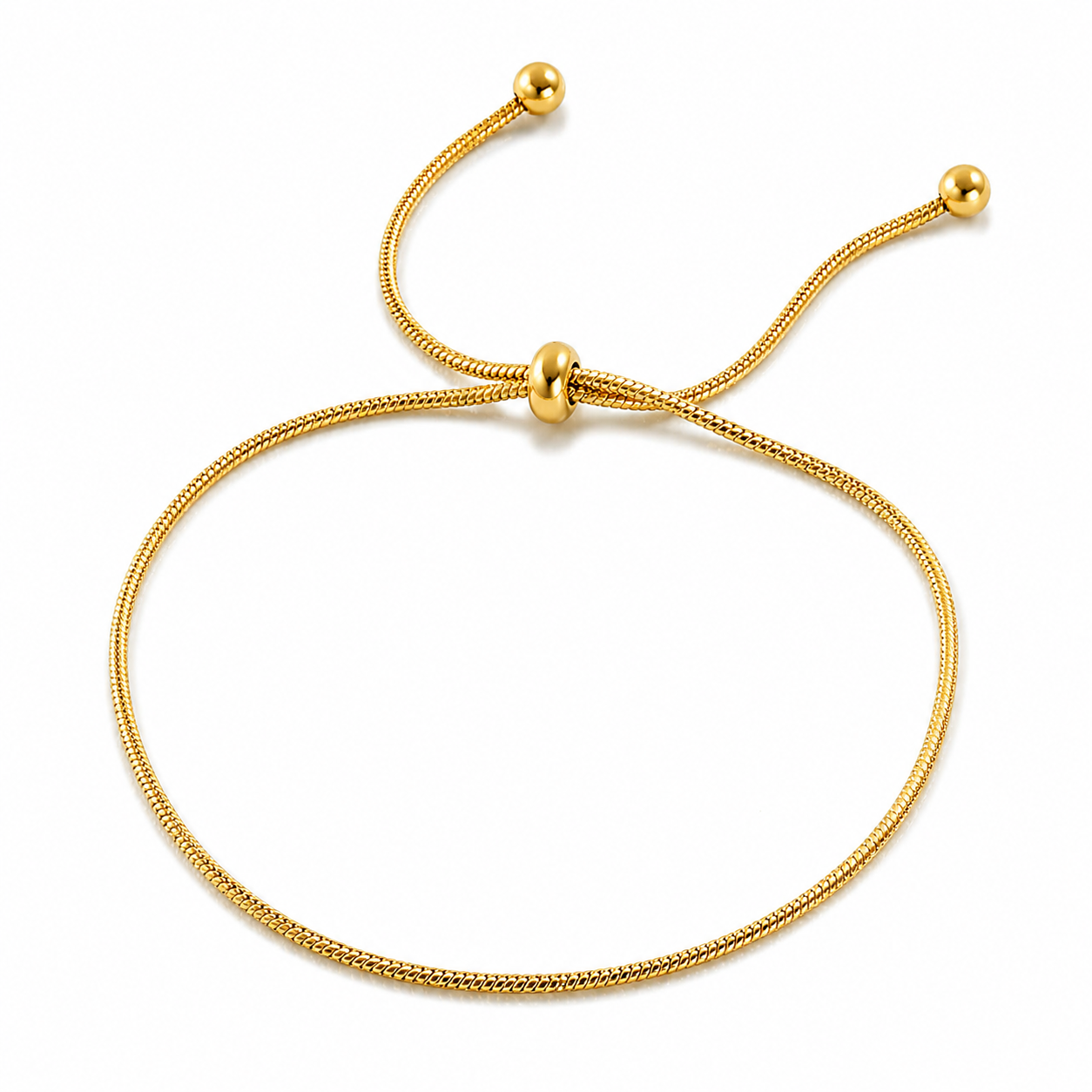 Brazalete Vanity Dorado Ajustable en Acero Inoxidable 316L