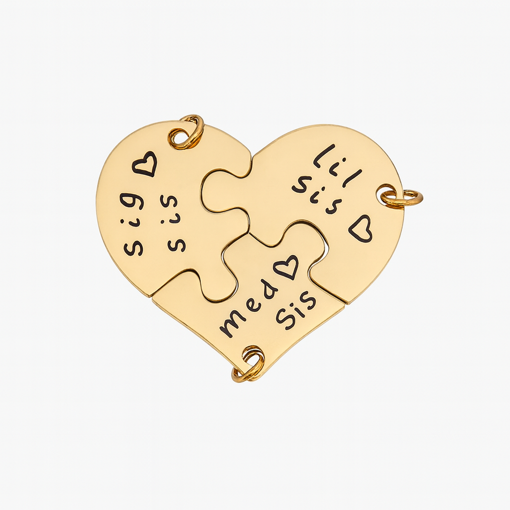 Charm Tres Hermanas – 3 Piezas en Acero de Titanio con Significado de Unión Eterna