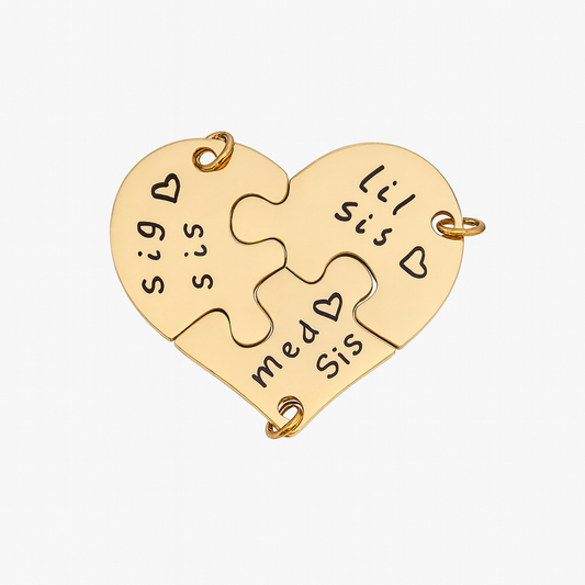 Charm Tres Hermanas – 3 Piezas en Acero de Titanio con Significado de Unión Eterna