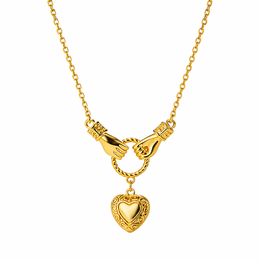 Collar Manos de Amor con Dije de Corazón