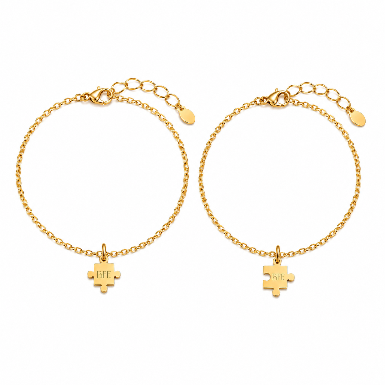 Brazaletes The Match en Acero 316L | Pulseras de Amigas Rompecabezas